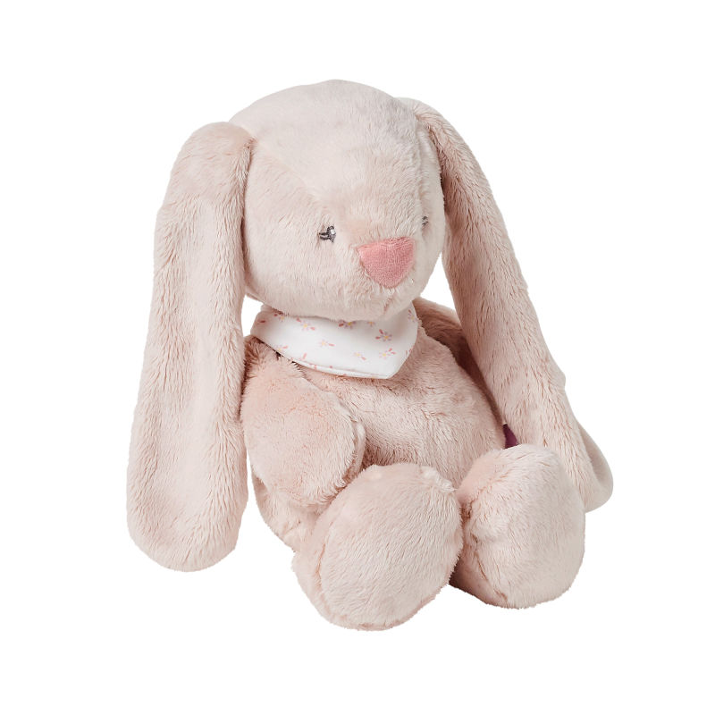  - alice et pomme - peluche lapin rose 40 cm 